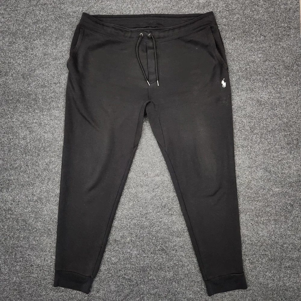 Polo Ralph Lauren Mens XL Black Performance Jogger Sweatpants Drawstring‎ Pony